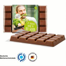 Design Schokolade aus weißem Papier Deutsche Markenschokolade, Alpenvollmilch (weiß) (Art.-Nr. CA273880)