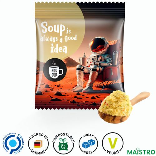 Minitüte, 10 g, kompostierbare Folie weiß, Maistro Meine klare Suppe (Art.-Nr. CA325092) - Minitüte mit Brühepulver von Maist...