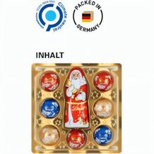Lindt Präsent im Werbeschuber, Kleine Kostbarkeiten Santa (weiß) (Art.-Nr. CA407503)