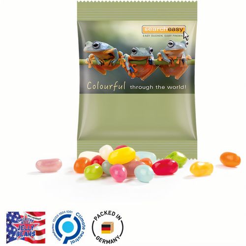 Minitüte, 10 g, Folie weiß, Jelly Beans (Art.-Nr. CA494501) - American Style Jelly Beans in Tüte au...
