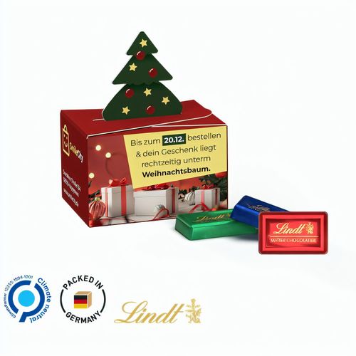 Geschenkbox Mini, Lindt Schokotäfelchen (Art.-Nr. CA559625) - Lindt Schokotäfelchen in einer Werbebox...