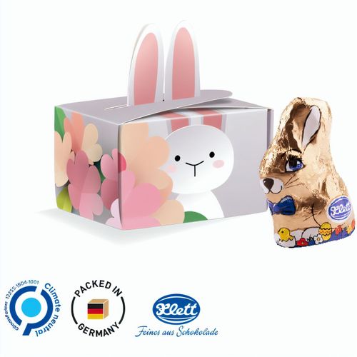 Geschenkbox Mini, Klett Osterhase (Art.-Nr. CA580867) - Schoko Osterhase in einer Werbebox aus...