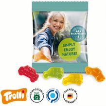 Minitüte,15 g, kompostierbare Folie transparent, Trolli Fruchtgummi Auto-Mischung, 10% Fruchtsaft (transparent) (Art.-Nr. CA581197)