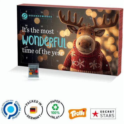 Adventskalender Eco L, Trolli Team Gummibärchen (Art.-Nr. CA584021) - Adventskalender in Vollkartonhülle mi...