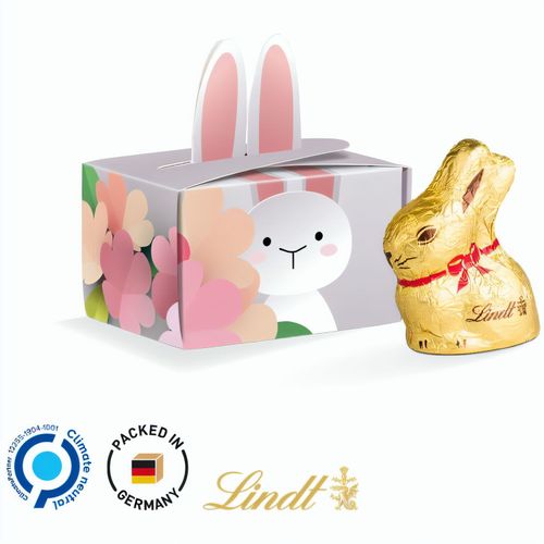 Geschenkbox Mini, Lindt Osterhase (Art.-Nr. CA588332) - Schoko Osterhase in einer Werbebox aus...