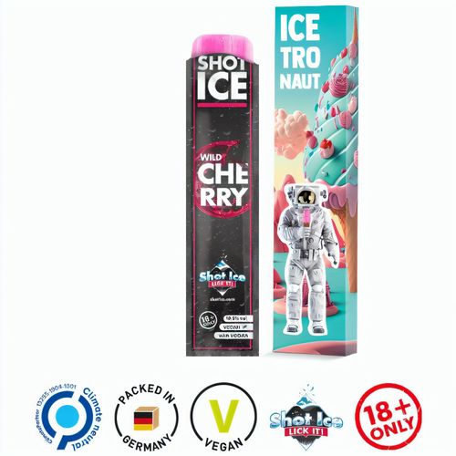 Long Box, Shot Ice - Wild Cherry 10,5% vol (Art.-Nr. CA622193) - Werbeverpackung, aus weißem Karton...