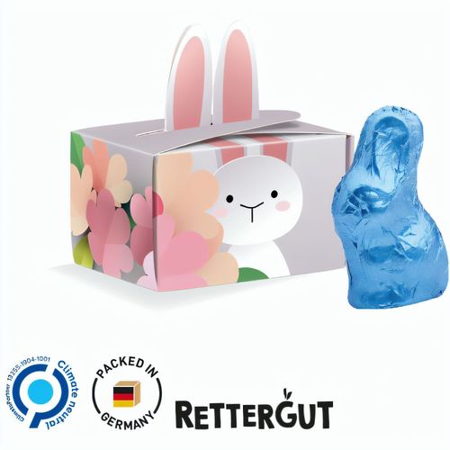 Geschenkbox Mini, Rettergut Osterhase (Art.-Nr. CA623707) - Schoko Osterhase in einer Werbebox aus...