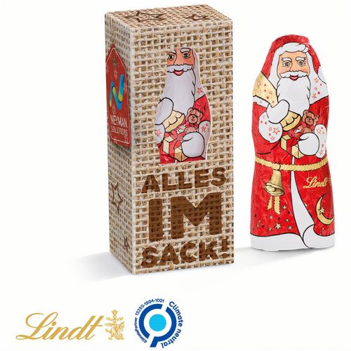 Lindt Weihnachtsmann 10g in der Werbebox (Art.-Nr. CA685217) - Werbebox aus weißem Karton, individuell...