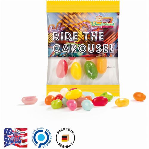 Minitüte, 10 g, Folie transparent, Jelly Beans (Art.-Nr. CA761622) - American Style Jelly Beans in Tüte au...