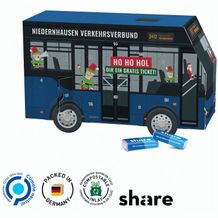 Adventskalender Bus, share Schokotäfelchen (weiß) (Art.-Nr. CA770619)