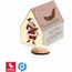 Lebkuchen Haus Werbeverpackung aus weißem Karton WEISS 4er Lebkuchen Mini mit Schokoladenboden (weiß) (Art.-Nr. CA838857)