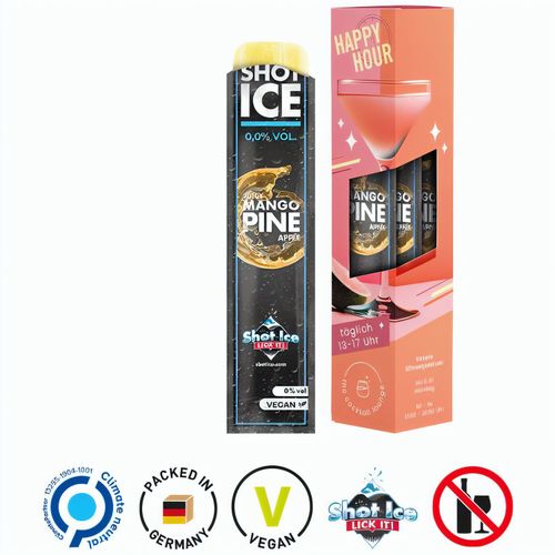 Big Box Shot Ice 3er, Juicy Mango Pine Apple, alkoholfrei (Art.-Nr. CA906906) - Werbeverpackung aus weißem Karton, mi...