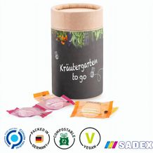 Papierdose Eco Midi mit 20 Sadex Traubenzucker, bunt gemischt (weiß) (Art.-Nr. CA915298)