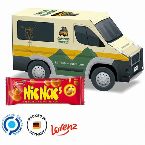 Transporter Präsent, Lorenz Nic Nac's Erdnüsse (Art.-Nr. CA958950) - Transporter Verpackung aus weißem Karto...