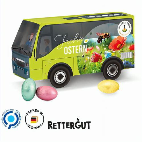 Bus Präsent, Rettergut Ostereier (Art.-Nr. CA990090) - Bus Verpackung aus weißem Karton, indiv...