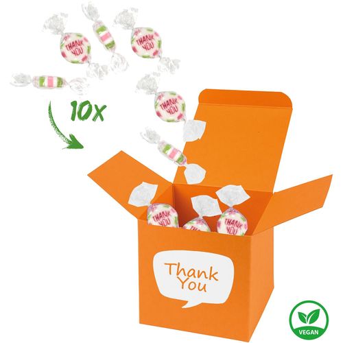 ColorBox Thank You (Art.-Nr. CA160251) - 1 ColorBox Orange gefüllt mit 10 einzel...