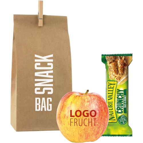 LogoFrucht Energy Bag (Art.-Nr. CA192025) - 1 Qualitäts-Apfel Rot inkl. LOGOFrucht-...
