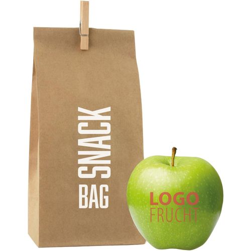LogoFrucht Apple-Bag (Art.-Nr. CA197341) - 1 Qualitäts-Apfel Grün inkl. LOGOFruch...