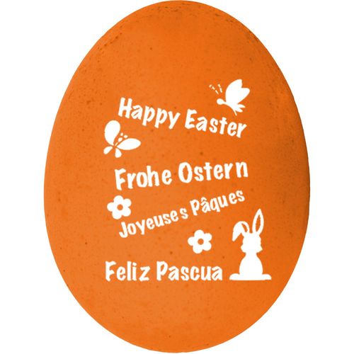 Happy Egg Frohe Ostern (Art.-Nr. CA213386) - 1 buntes Qualitäts-Ei Farbe Orange...