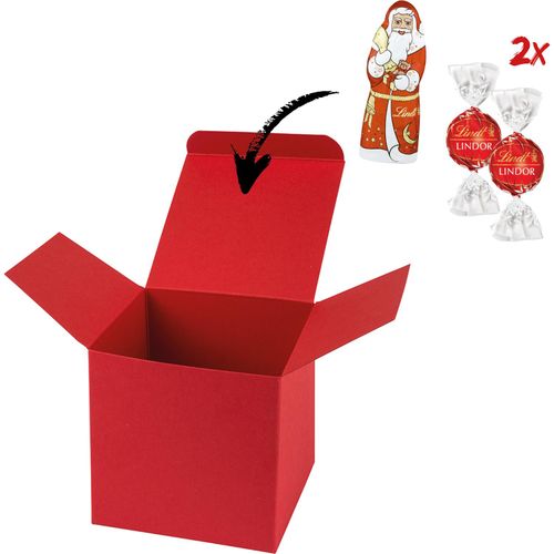 Color Box Lindt X-Mas (Art.-Nr. CA221571) - 1 ColorBox Rot gefüllt mit 1 Lind...