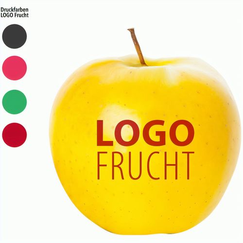 LogoFrucht Apfel gelb (Art.-Nr. CA300572) - 1 Qualitäts-Apfel gelb, inkl. LOGOFruch...