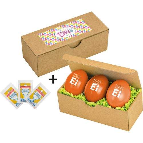 LogoEi 3er Snack-Box (Art.-Nr. CA321231) - 3 x LogoEi, Farbe Orange, inkl. Druck...