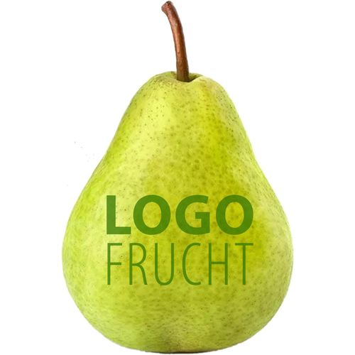 LogoFrucht Birne (Art.-Nr. CA397680) - 1 Qualitäts-Birne, inkl. LOGOFrucht-Dru...