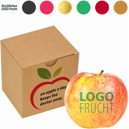 LogoFrucht Snack Box (Art.-Nr. CA449369) - 1 Qualitäts-Apfel rot inkl. LogoFruch...