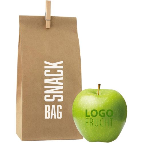 LogoFrucht Apple-Bag (Art.-Nr. CA468056) - 1 Qualitäts-Apfel Grün inkl. LOGOFruch...