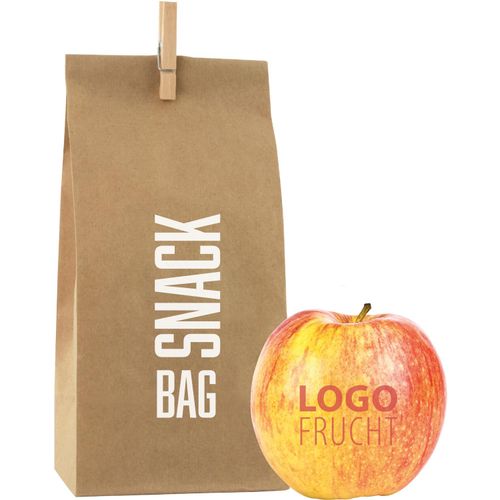 LogoFrucht Apple-Bag (Art.-Nr. CA487409) - 1 Qualitäts-Apfel Rot inkl. LOGOFrucht-...