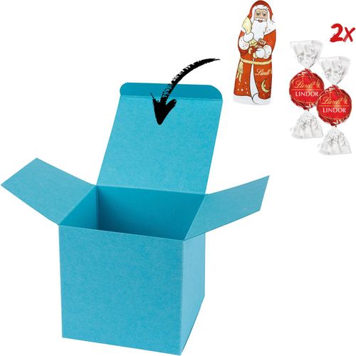 Color Box Lindt X-Mas (Art.-Nr. CA519936) - 1 ColorBox Hellblau gefüllt mit 1 Lindt...