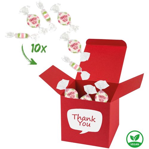 ColorBox Thank You (Art.-Nr. CA549669) - 1 ColorBox Rot gefüllt mit 10 einzel...
