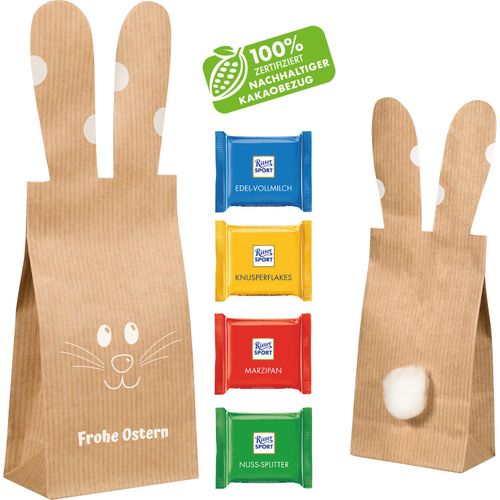 Bunny Bag Ritter Sport mini (Art.-Nr. CA568605) - 1 original Bunny Bag Osterhasen-Papiert...