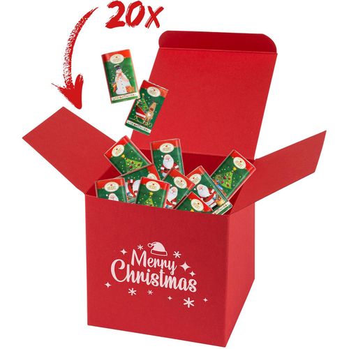 ColorBox Merry Christmas (Art.-Nr. CA572554) - 1 ColorBox rot, gefüllt mit 20 Napolita...