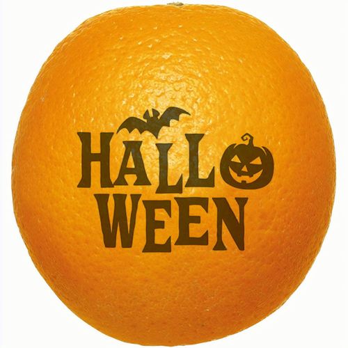 LogoFrucht Orange Halloween (Art.-Nr. CA603724) - 1 Qualitäts-Orange, inkl. LOGOFruch...