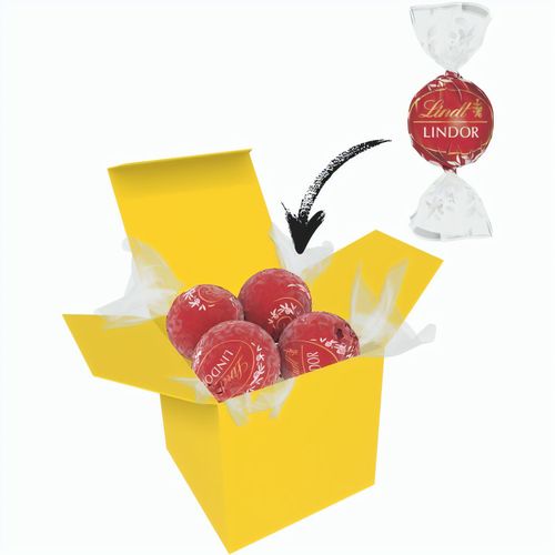 Color Lindor Box (Art.-Nr. CA686864) - 1 ColorBox Gelb gefüllt mit 4 Lind...