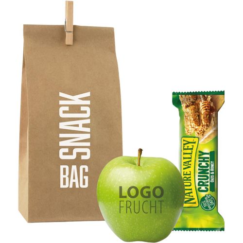 LogoFrucht Energy Bag (Art.-Nr. CA694869) - 1 Qualitäts-Apfel Grün inkl. LOGOFruch...