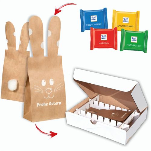 Bunny Bag Ritter Sport mini mit Versandbox (Art.-Nr. CA739070) - 1 original Bunny Bag Osterhasen-Papiert...