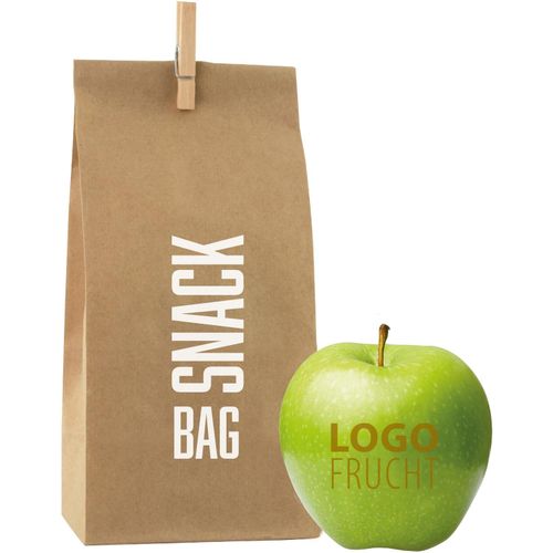 LogoFrucht Apple-Bag (Art.-Nr. CA772582) - 1 Qualitäts-Apfel Grün inkl. LOGOFruch...