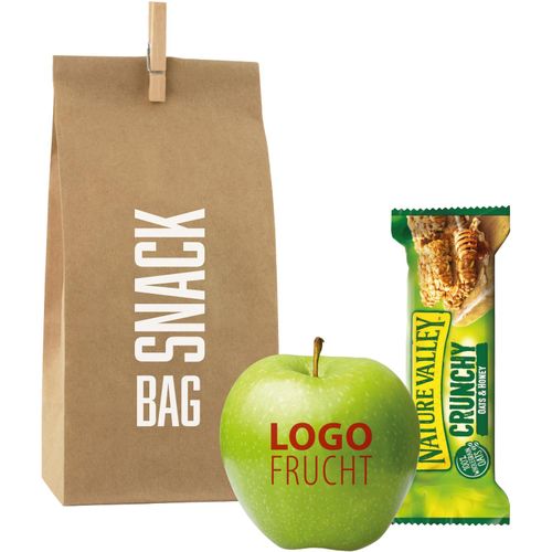 LogoFrucht Energy Bag (Art.-Nr. CA777323) - 1 Qualitäts-Apfel Grün inkl. LOGOFruch...