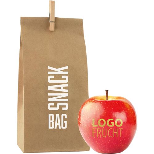 LogoFrucht Apple-Bag (Art.-Nr. CA871035) - 1 Qualitäts-Apfel Rot inkl. LOGOFrucht-...