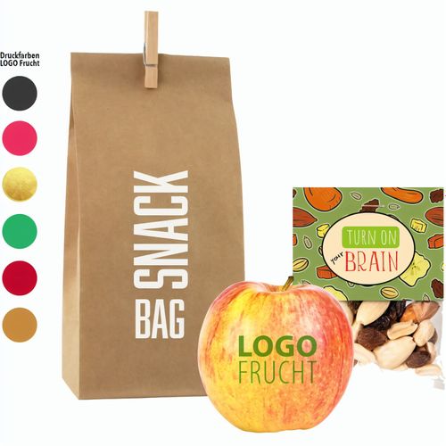 LogoFrucht Power Snack Bag (Art.-Nr. CA879654) - 1 Qualitäts-Apfel (Farbe nach Wahl...