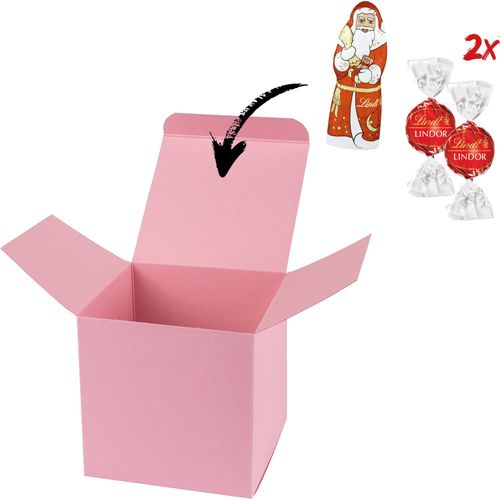 Color Box Lindt X-Mas (Art.-Nr. CA880839) - 1 ColorBox Rosa gefüllt mit 1 Lind...