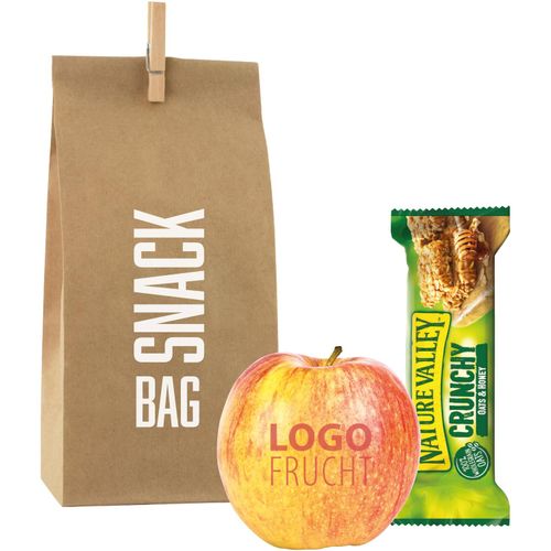 LogoFrucht Energy Bag (Art.-Nr. CA886601) - 1 Qualitäts-Apfel Rot inkl. LOGOFrucht-...