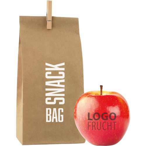 LogoFrucht Apple-Bag (Art.-Nr. CA903976) - 1 Qualitäts-Apfel Rot inkl. LOGOFrucht-...