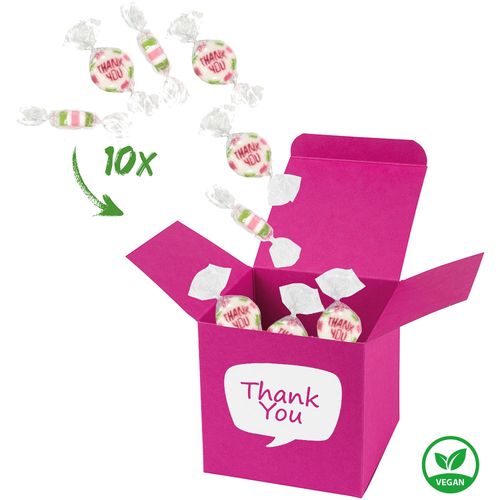 ColorBox Thank You (Art.-Nr. CA910798) - 1 ColorBox Pink gefüllt mit 10 einzel...