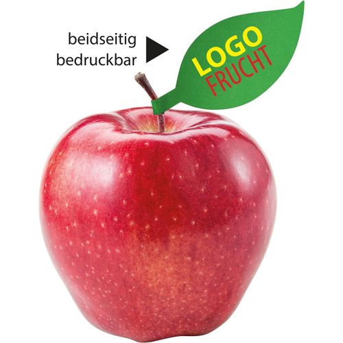 Apfel rot mit Apfelblatt 4c (Art.-Nr. CA924266) - 1 Qualitäts-Apfel rot inkl. Apfelblat...