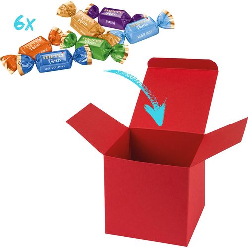 Color Merci Mini-Box (Art.-Nr. CA937767) - 1 ColorBox Rot, gefüllt mit 6 Merci-Cho...