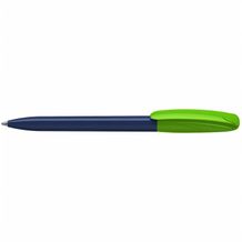 Kugelschreiber Boa high gloss (dunkelblau/hellgrün) (Art.-Nr. CA108067)