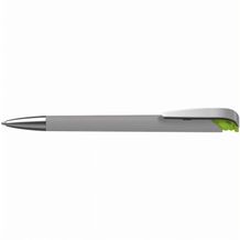 Kugelschreiber Jona softgrip/ice MMs (softgrip hellgrau / hellgrün ice) (Art.-Nr. CA147600)